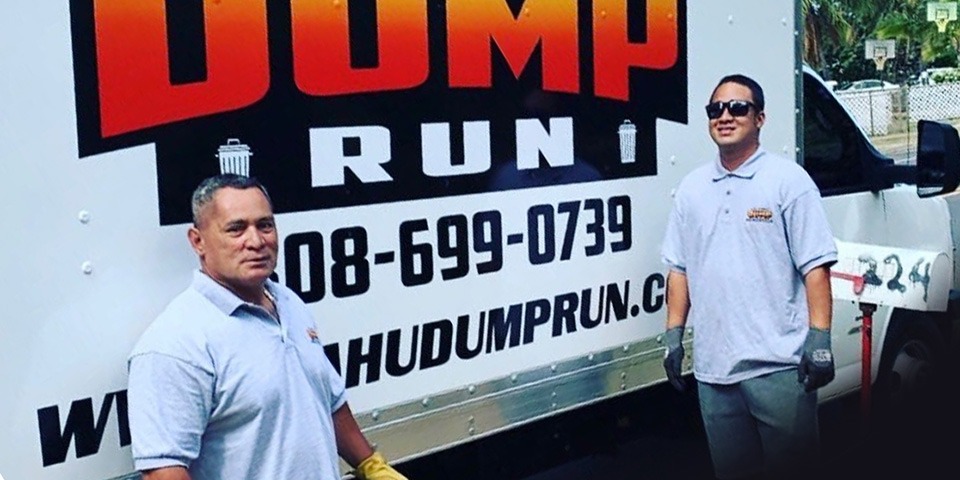 Oahu Dump Run employees beside the truck